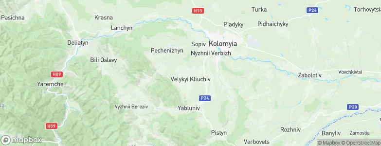 Velykyy Klyuchiv, Ukraine Map