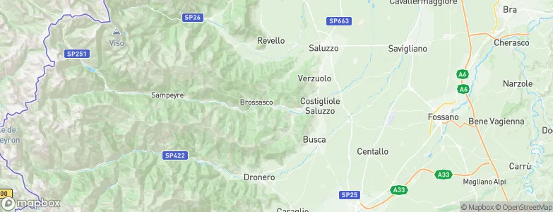Venasca, Italy Map