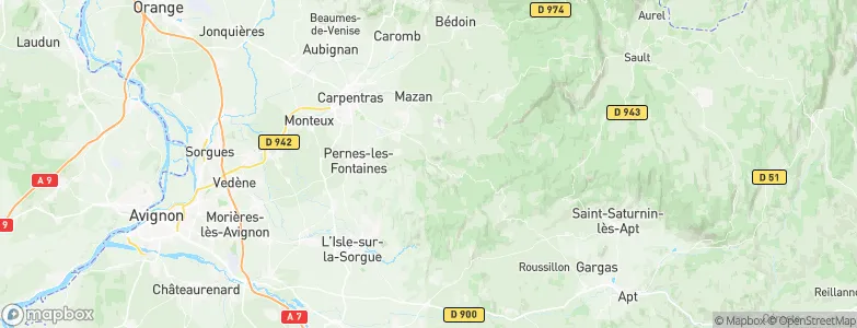 Venasque, France Map