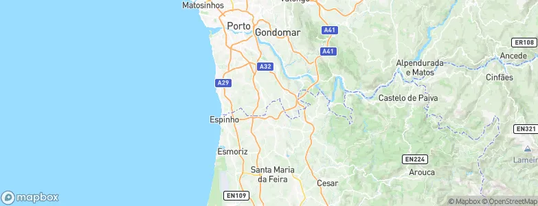 Vendas de Grijó, Portugal Map