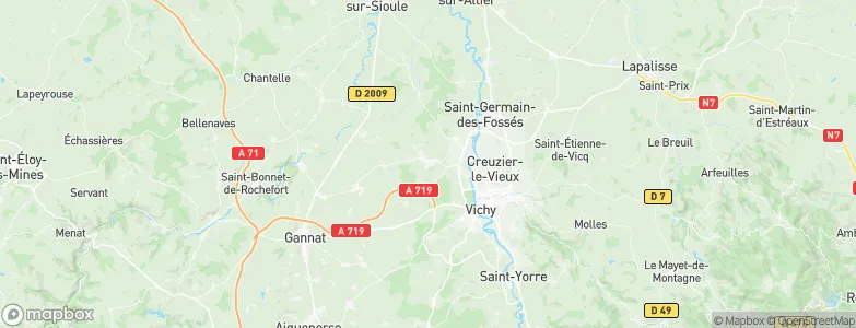 Vendat, France Map