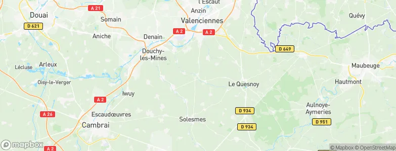 Vendegies-sur-Écaillon, France Map