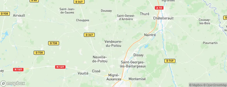 Vendeuvre-du-Poitou, France Map