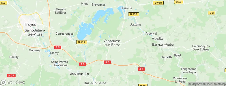 Vendeuvre-sur-Barse, France Map