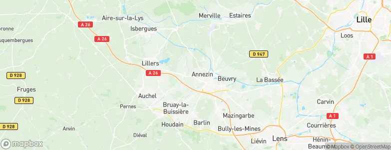 Vendin-lès-Béthune, France Map