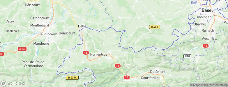 Vendlincourt, Switzerland Map