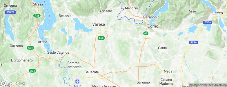 Venegono Superiore, Italy Map