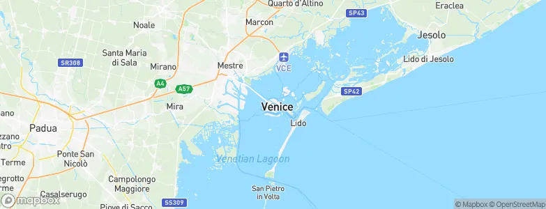 Venice, Italy Map
