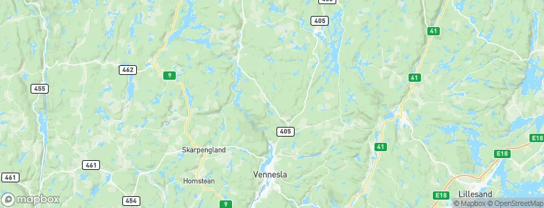 Vennesla, Norway Map