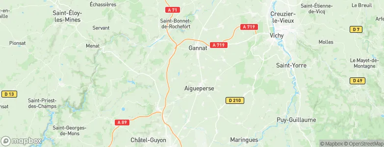 Vensat, France Map
