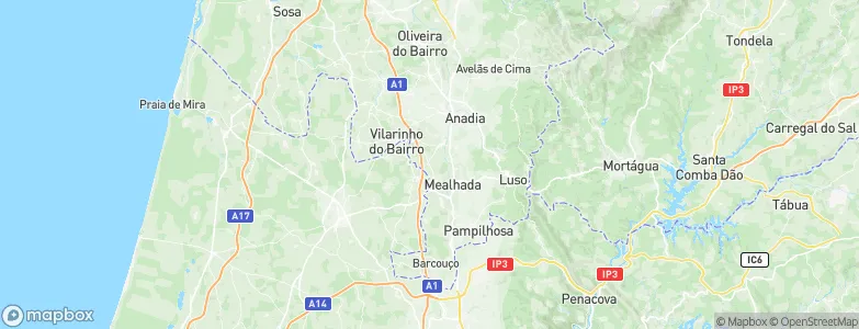 Ventosa do Bairro, Portugal Map