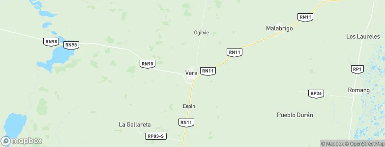 Vera, Argentina Map