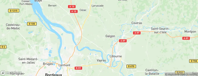 Vérac, France Map