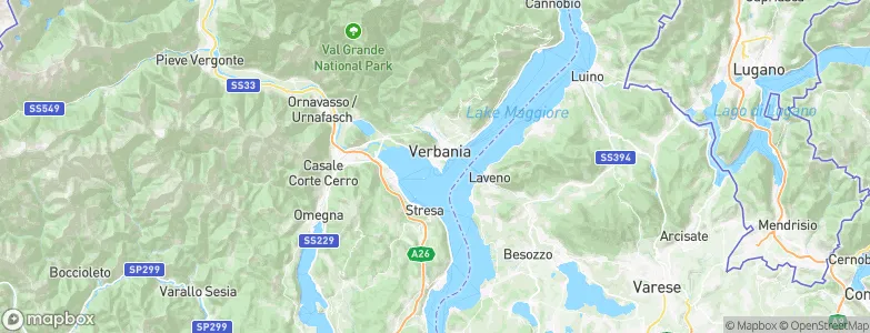 Verbania, Italy Map