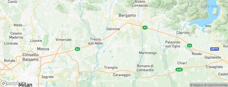 Verdellino, Italy Map