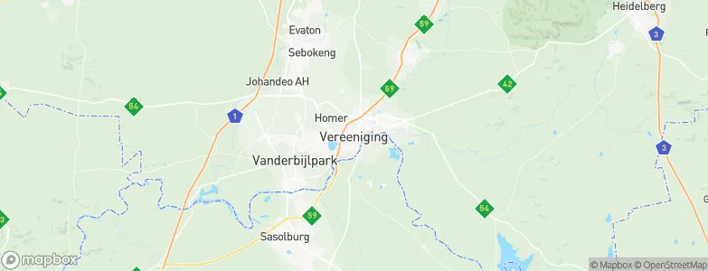 Vereeniging, South Africa Map