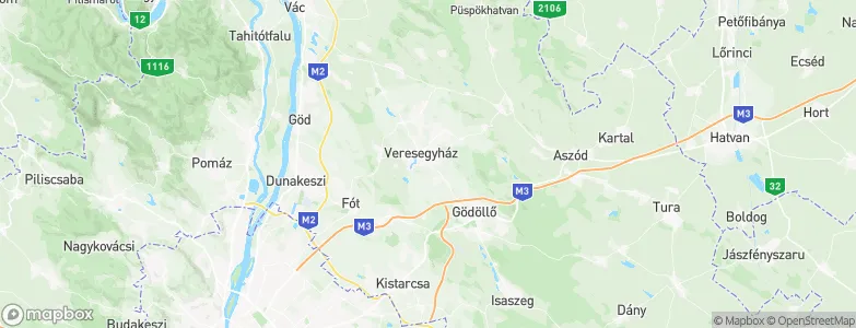 Veresegyház, Hungary Map