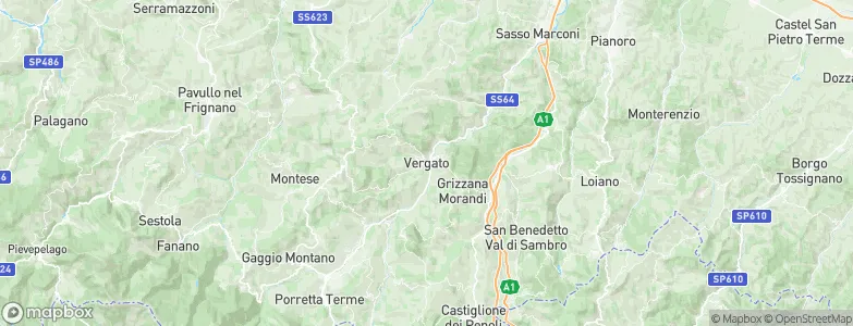 Vergato, Italy Map