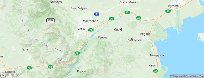 Vergina, Greece Map