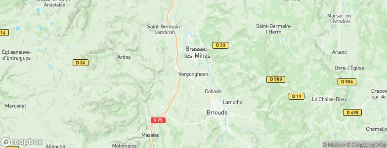 Vergongheon, France Map
