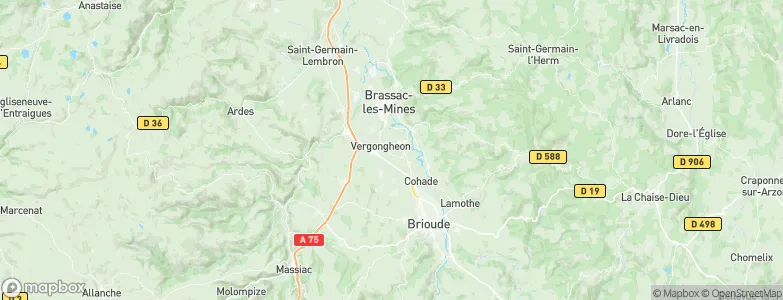 Vergongheon, France Map