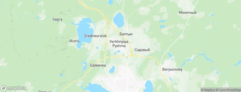 Verkhnyaya Pyshma, Russia Map