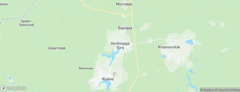 Verkhnyaya Tura, Russia Map