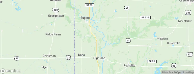 Vermillion County, United States Map