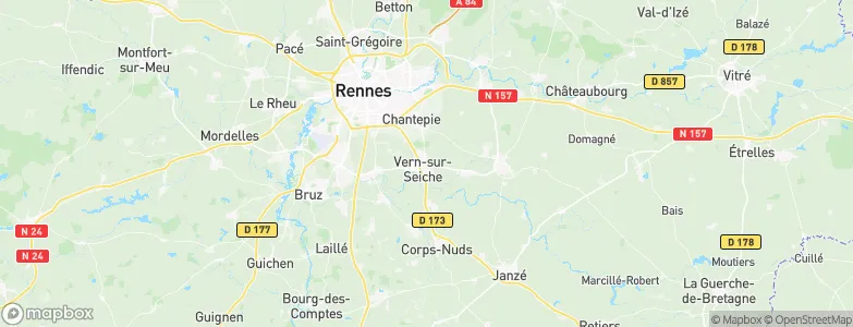Vern-sur-Seiche, France Map