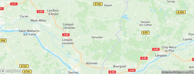 Vernantes, France Map