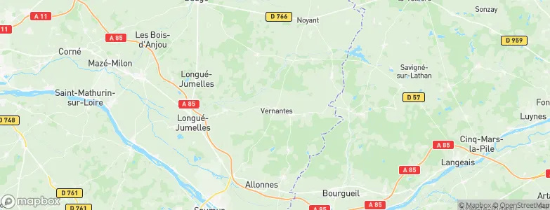 Vernantes, France Map