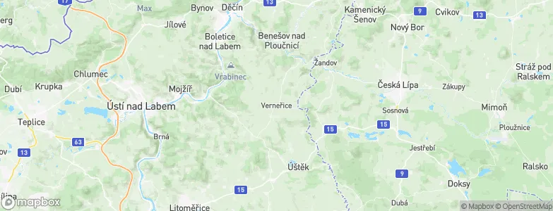 Verneřice, Czechia Map
