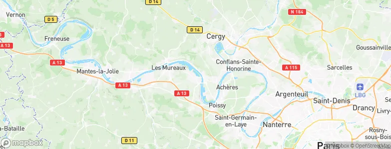 Verneuil-sur-Seine, France Map