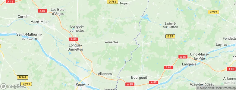 Vernoil-le-Fourrier, France Map