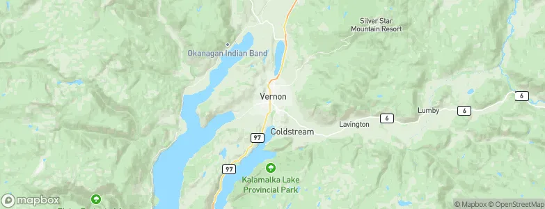 Vernon, Canada Map