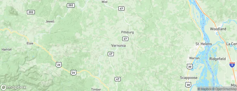 Vernonia, United States Map