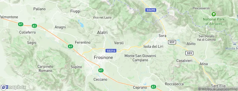 Veroli, Italy Map