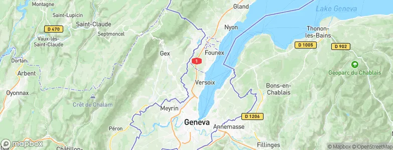 Versoix, Switzerland Map