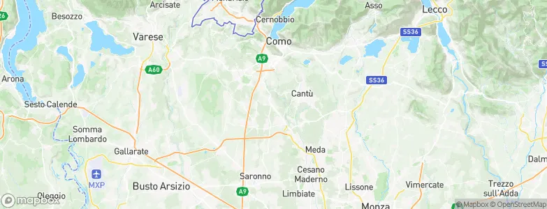 Vertemate con Minoprio, Italy Map