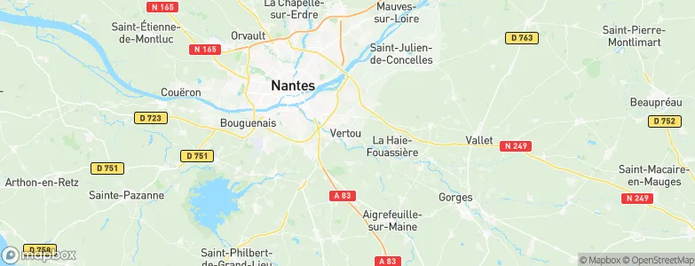 Vertou, France Map