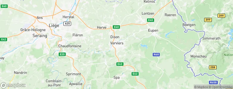 Verviers, Belgium Map