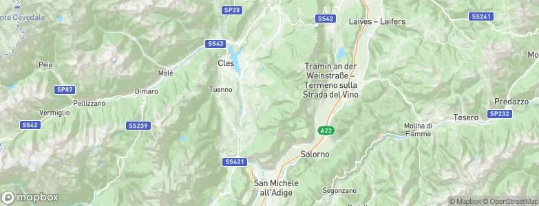 Vervò, Italy Map