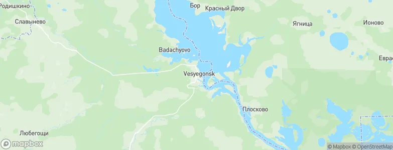 Ves'yegonsk, Russia Map