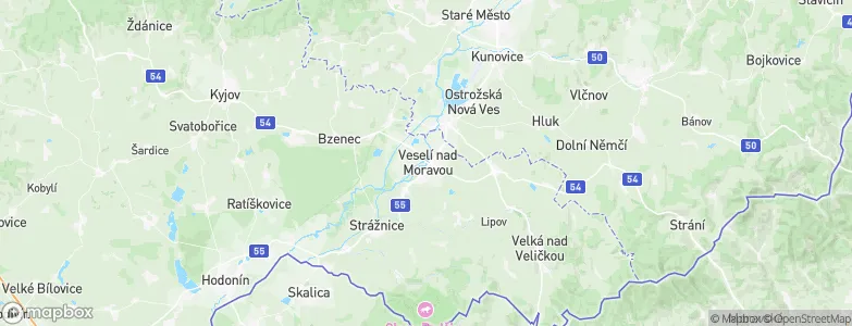 Veselí nad Moravou, Czechia Map