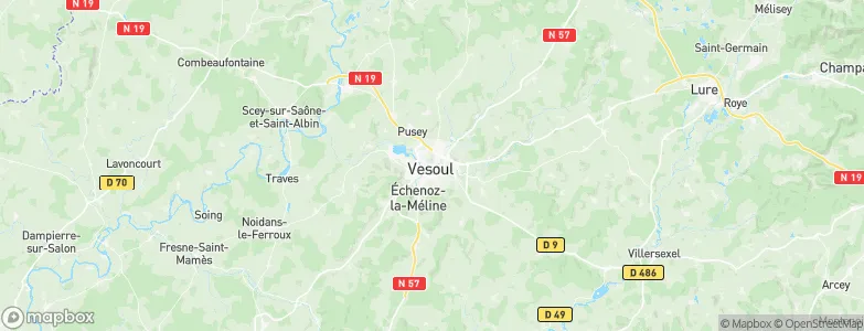 Vesoul, France Map