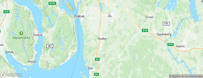 Vestby, Norway Map