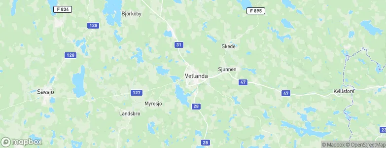 Vetlanda, Sweden Map