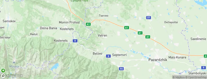 Vetren, Bulgaria Map