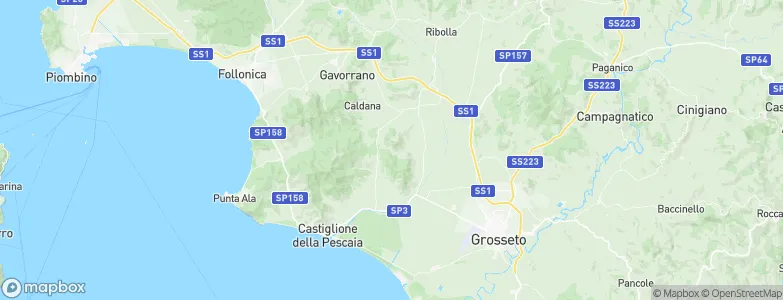 Vetulonia, Italy Map