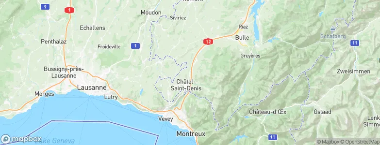 Veveyse District, Switzerland Map